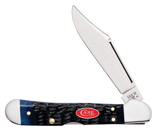 Case Mini Copperlock Folding Knife, Stainless Steel, Blue Bone Jig, 06891