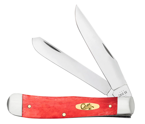 Case Trapper Slipjoint Folding Knife, Stainless, Dark Red Bone, 10760