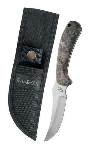 Case Ridgeback Hunter Fixed Blade Knife, Stainless, Camo Caliber, 18336