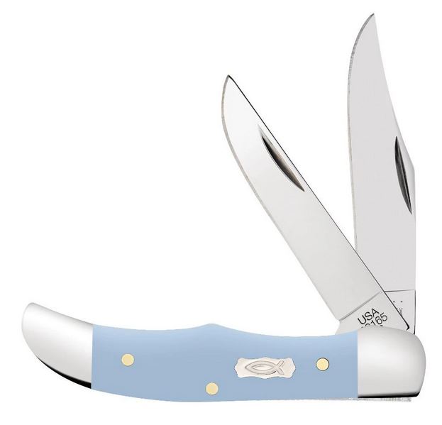 Case Knives Iced Blue Icthus Pocket Hunter, Stainless, CA23386