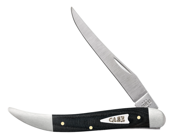Case Medium Texas Toothpick Slipjoint Folding Knife, Stainless, Micarta Black, 27819