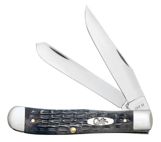 Case Trapper Slipjoint Folding Knife, Stainless, Jig Gray Bone, 58410