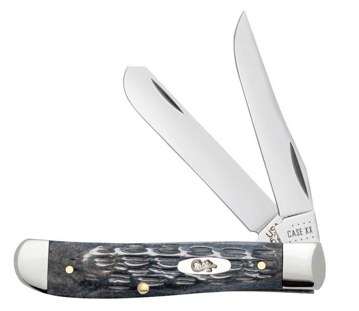 Case Mini Trapper Slipjoint Folding Knife, Stainless, Jig Gray Bone, 58414