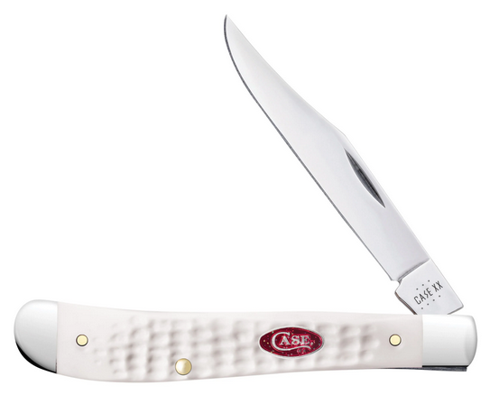 Case Slimline Trapper Slipjoint Folding Knife, Stainless, Synthetic White, 60194
