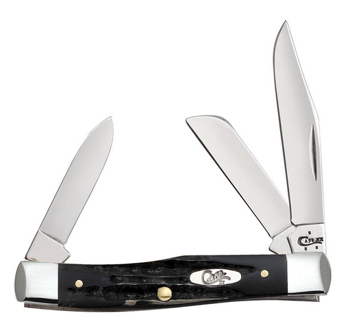 Case Medium Stockman Slipjoint Folding Knife, Stainless, Jigged Buffalo Horn, 65012