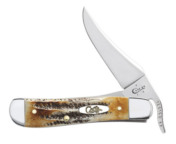 Case RussLock Folding Knife, Stainless, BoneStag, 65303