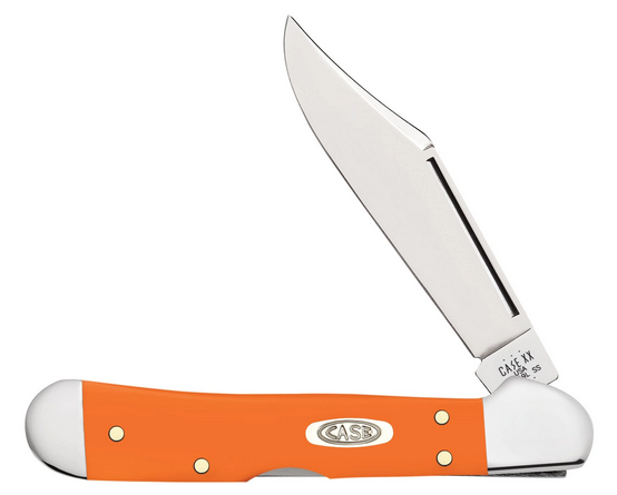 Case Mini CopperLock Folding Knife, Stainless, Synthetic Orange, 80515