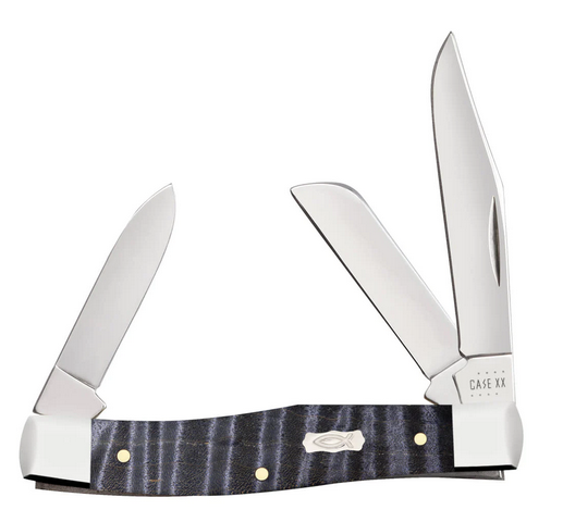Case Medium Stockman Slipjoint Folding Knife, Stainless, Purple Curly Maple, 80541