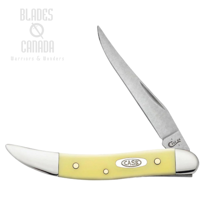 Case Small Texas Toothpick Slipjoint Folding Knife, Carbon, Synthetic Yellow, 00091