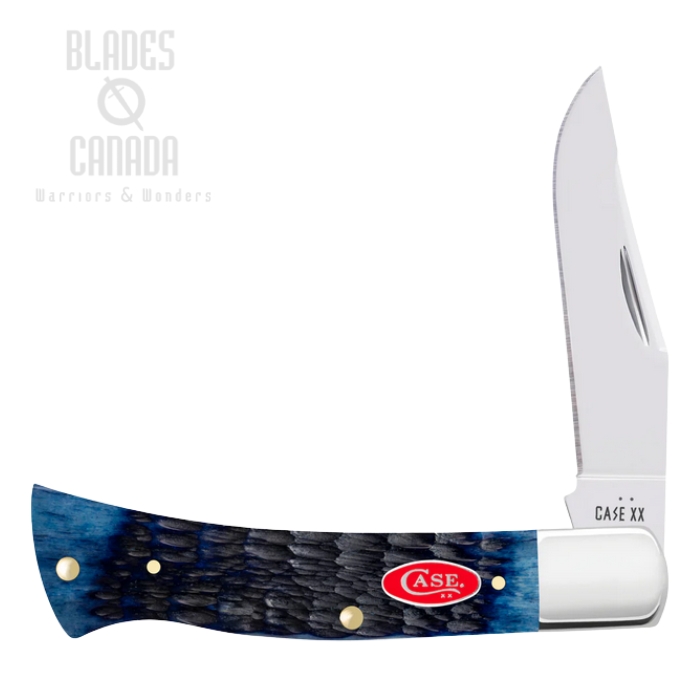 (image for) Case Rogers Axe Handle Slipjoint Folding Knife, Tru-Sharp Stainless, Bone Navy Blue, 06888