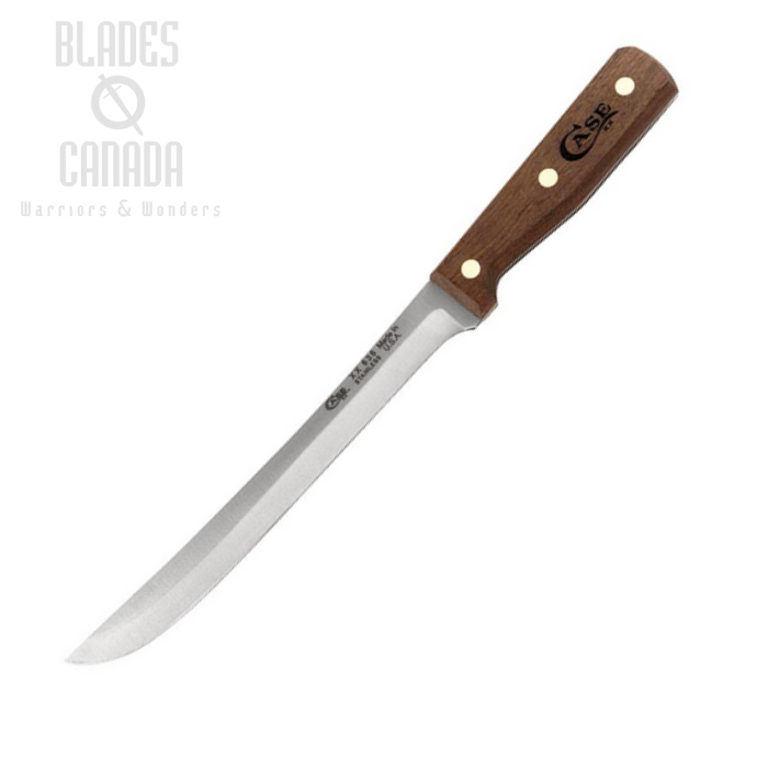 Case Slicing Kitchen Knife, Stainless Steel 9", Walnut Handle, 07317