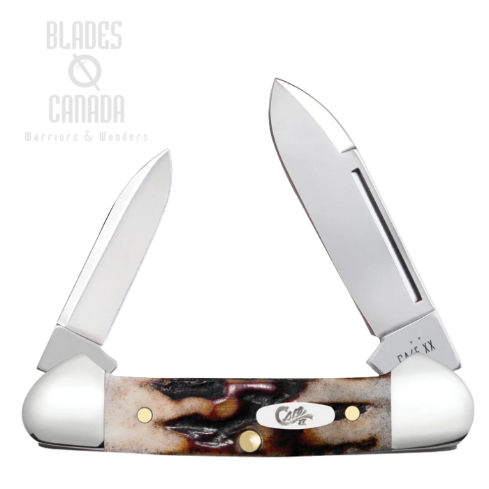 (image for) Case Baby Butterbean Slipjoint Folding Knife, Tru-Sharp Stainless, Red Stag Handle, 09574