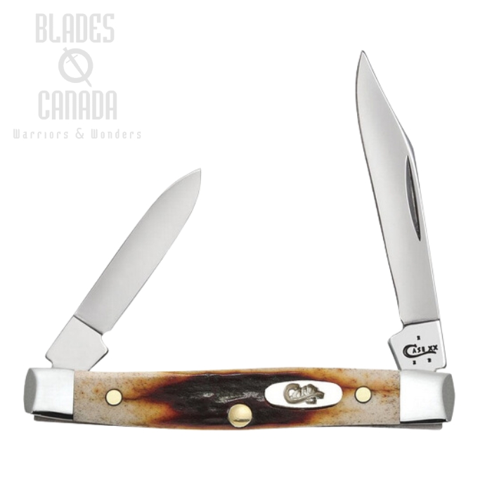 Case Small Pen Slipjoint Folding Knife, Stainless, Stag Red, 09581