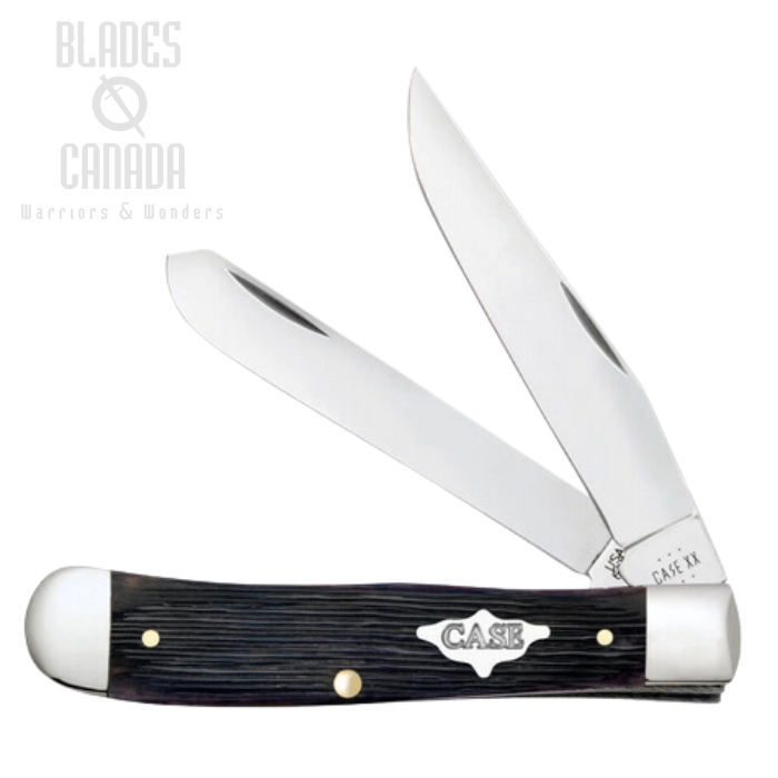Case Trapper Slipjoint Folding Knife, Stainless, Barnboard Jig Purple Bone, 09700