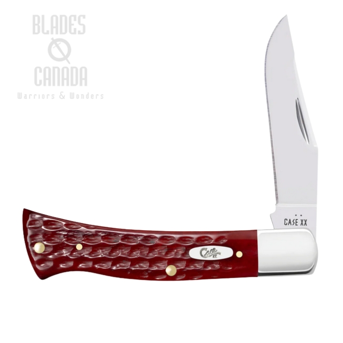 (image for) Case Pocket Worn Corn Cob Slipjoint Folding Knife, Tru-Sharp Mirror-Polished, Bone Old Red Jigged, 10309