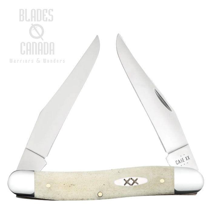 Case Smooth Muskrat Slipjoint Folding Knife, Tru-Sharp Stainless, Bone Natural, 13317