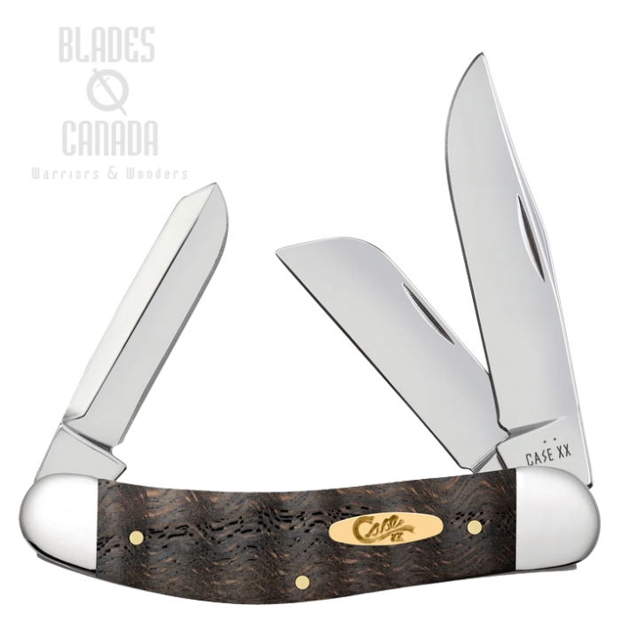 (image for) Case Sowbelly Slipjoint Folding Knife, Tru-Sharp Stainless, Wood Black Curly Oak, 14011