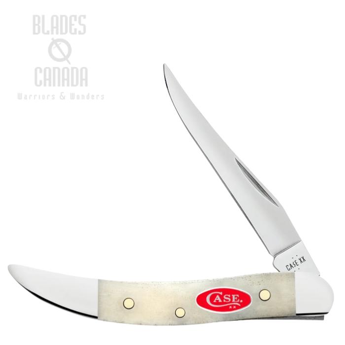 (image for) Case Small Texas Toothpick Slipjoint Folding Knife, Tru-Sharp Stainless, Bone Natural, 14024