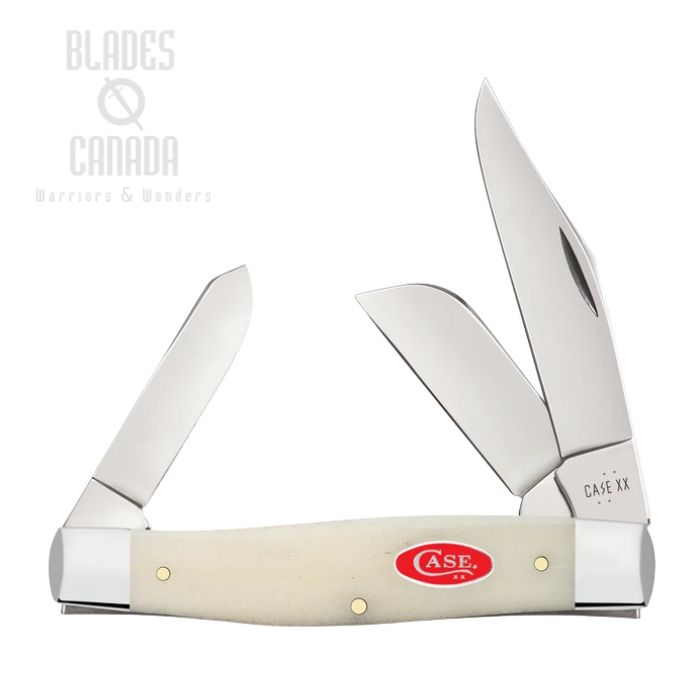 (image for) Case Large Stockman Slipjoint Folding Knife, Tru-Sharp Stainless, Bone Natural, 14025