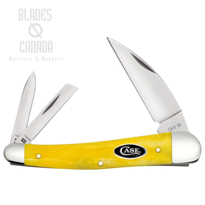 Case Seahorse Whittler Slipjoint Folding Knife, Tru-Sharp Stainless, Bone Yellow, 20028