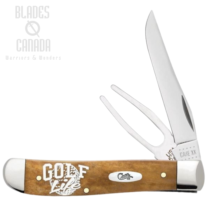 Case Knives Golfer's Tool Gift Set, Stainless, Bone, CA27820