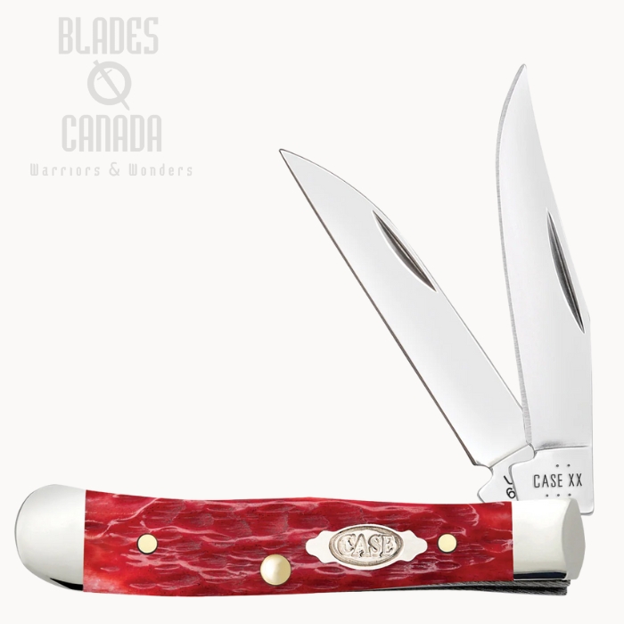 Case Tiny Trapper Slipjoint Folding Knife, 1095 Mirror-Polished, Peach Seed Jig Bone Dark Red, 31944 (image for) Case Tiny Trapper Slipjoint Folding Knife, 1095 Mirror-Polished, Peach Seed Jig Bone Dark Red, 31944