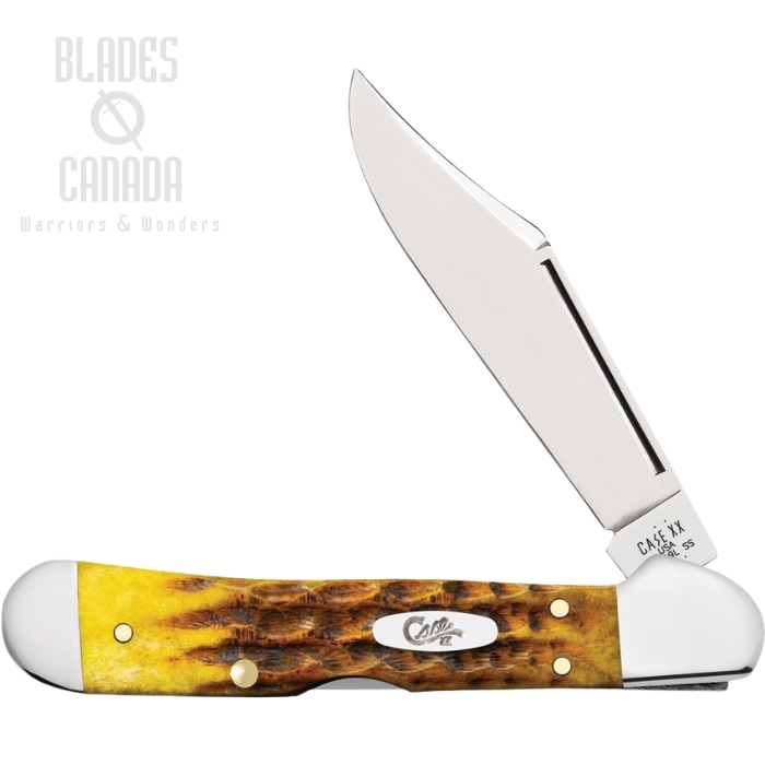 Case Heritage Jig Mini CopperLock Slipjoint Knife, Tru-Sharp Stainless, Honeycomb Bone, 32274