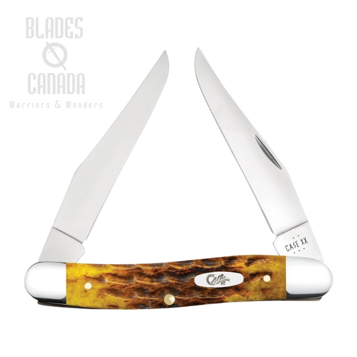 Case Heritage Jig Muskrat Slipjoint Knife, Tru-Sharp Stainless, Honeycomb Bone, 32275