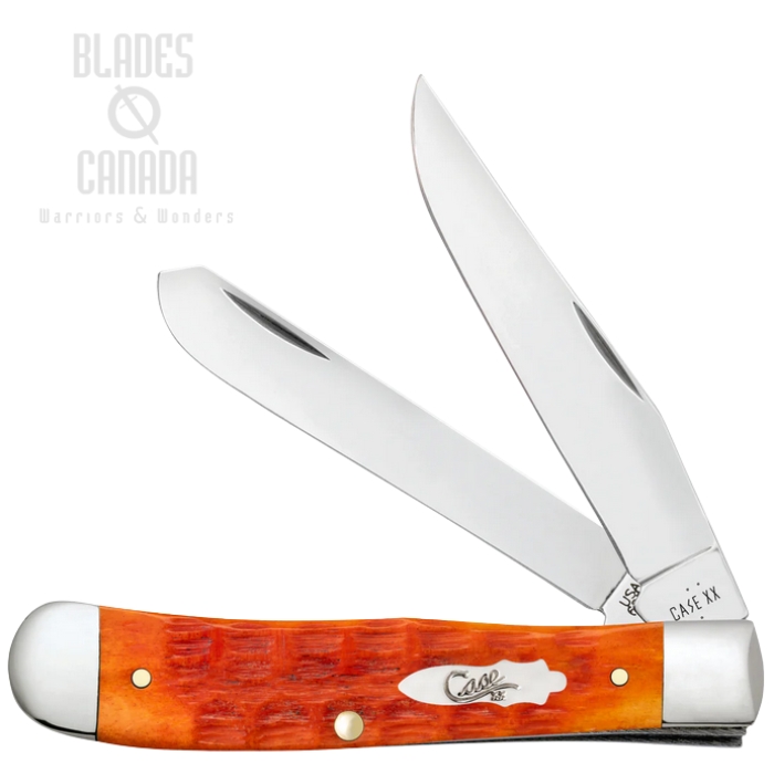 (image for) Case Crandall Trapper Slipjoint Folding Knife, Tru-Sharp Stainless, Bone Tequila Sunrise, 57530