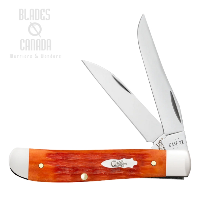 (image for) Case Crandall Mini Trapper Slipjoint Folding Knife, Tru-Sharp Stainless, Bone Tequila Sunrise, 57531