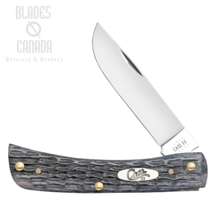 Case Sod Buster Jr Slipjoint Folding Knife, Carbon Steel, Jig Gray Bone, 58412
