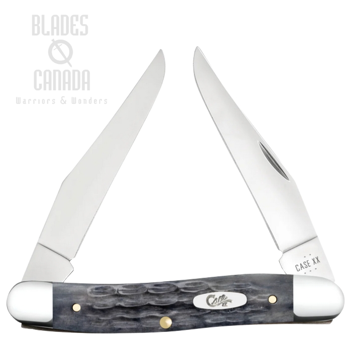 Case Crandall CS Muskrat Slipjoint Folding Knife, Carbon Steel, Bone Gray, 58418