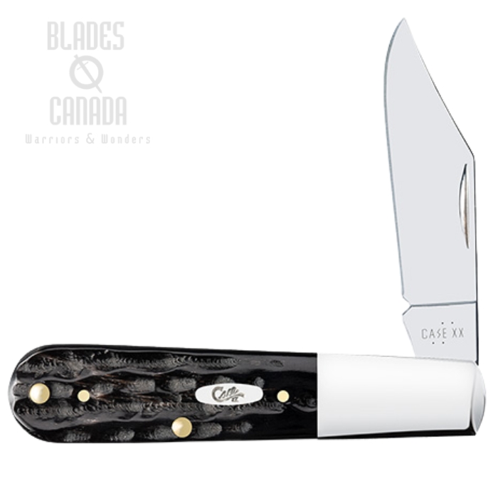 (image for) Case Barlow Gator Slipjoint Folding Knife, Tru-Sharp Stainless, Buffalo Horn Black, 65033