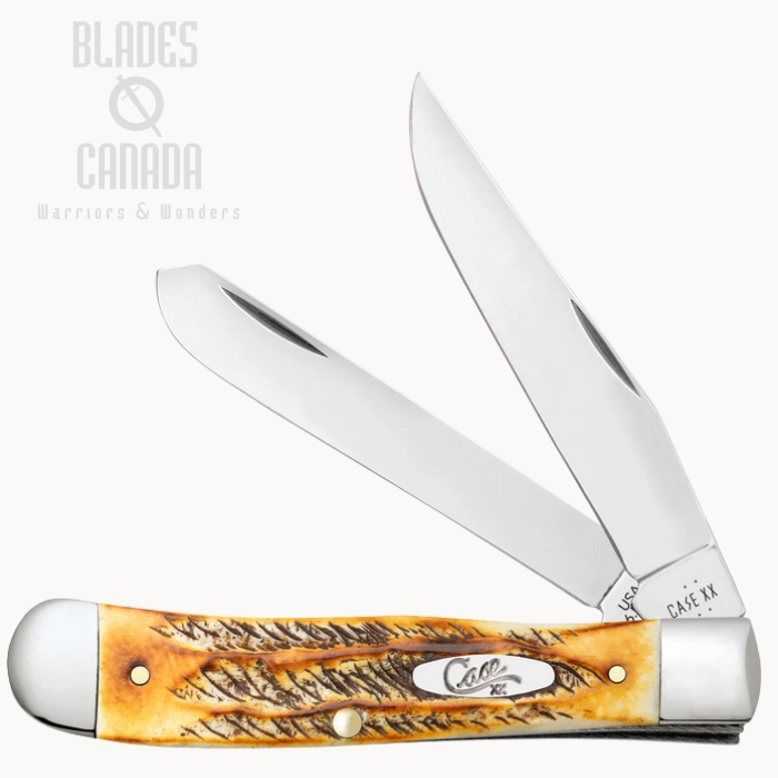 Case 6.5 Trapper Slipjoint Folding Knife, Tru-Sharp Mirror-Polished, Jigged BoneStag, 65345 (image for) Case 6.5 Trapper Slipjoint Folding Knife, Tru-Sharp Mirror-Polished, Jigged BoneStag, 65345