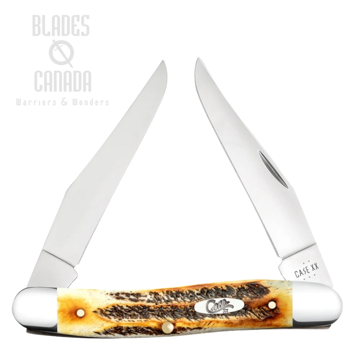 Case 6.5 Muskrat Slipjoint Folding Knife, Tru-Sharp Stainless, Bone Stag, 65346