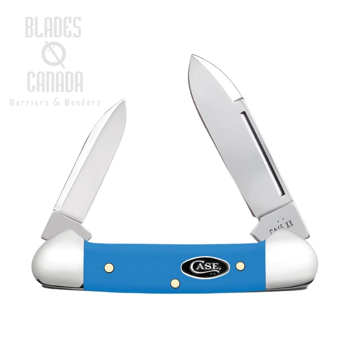 Case Baby Butterbean Slipjoint Knife, Tru-Sharp Stainless, Smooth Blue Synthetic, 68903
