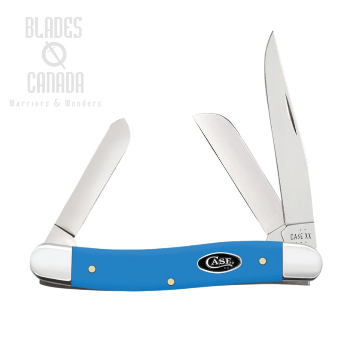 Case Medium Stockman Slipjoint Knife, Tru-Sharp Stainless, Smooth Blue Synthetic, 68906