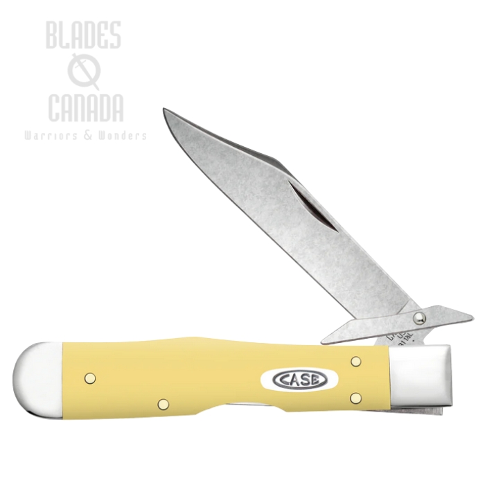 (image for) Case Cheetah Cub Back Lock Folding Knife, Tru-Sharp Stainless, Synthetic Yellow, 81086