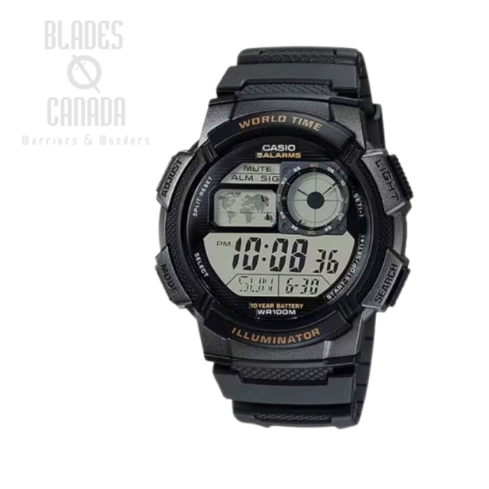Casio AE-1000W-1AV Watch, Black/Resin