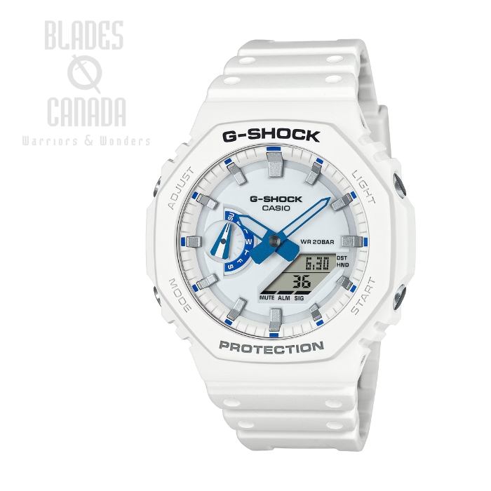 G-Shock GA-2100HDS-7A Watch, White Resin Band