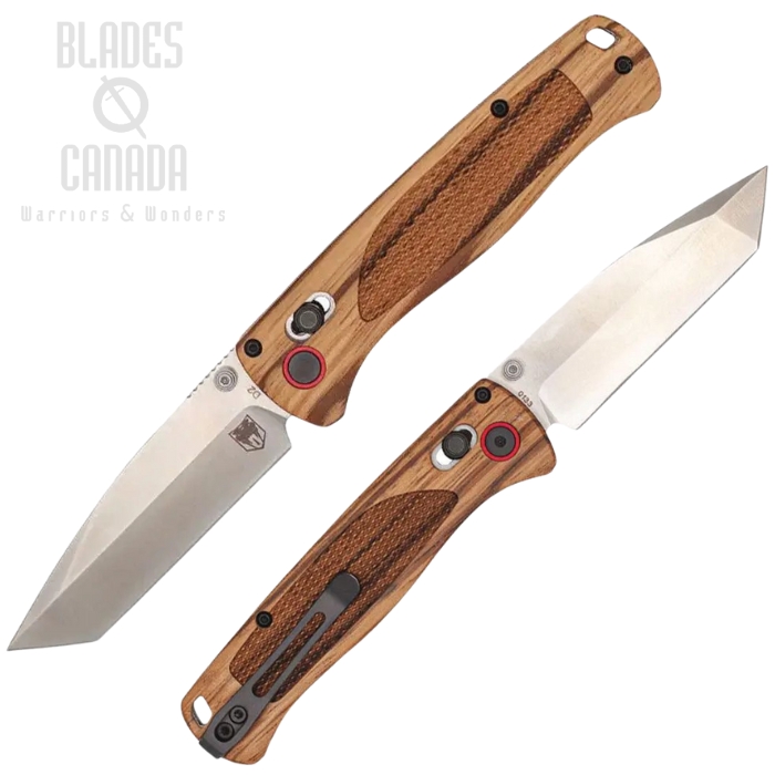Cobratec Bar Lock Folding KNife, D2 Satin Tanto, Zebra Wood, CBTZWDBLT