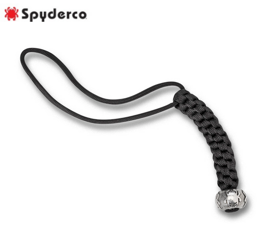 Spyderco Bead 2 Round Pewter w/ Paracord Lanyard, CBead2LY