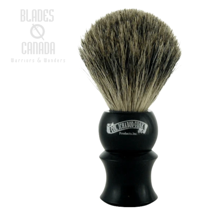 (image for) Col. Conk Badger Shaving Brush, Black Plastic, 901
