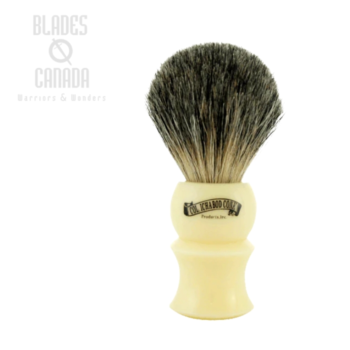 (image for) Col. Conk Mixed Badger Shaving Brush - Ivory Plastic Handle