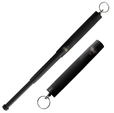 PFT Collapsible Keyring Stick 12", Steel Black, PF12TKR