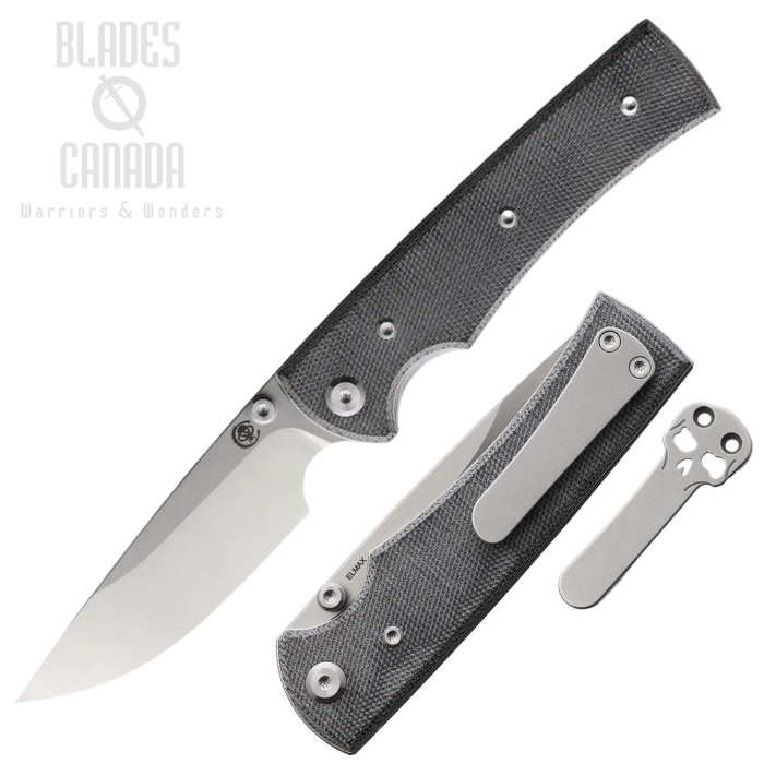 Chaves Liberation 229 Folding Knife, Elmax Satin/SW, Micarta Black, CHAV14312