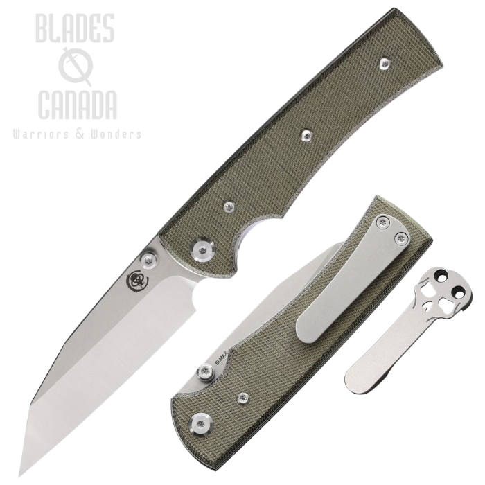 Chaves Sangre 229 Folding Knife, Elmax SW/Satin Wharncliffe, Micarta Green, 14454 (image for) Chaves Sangre 229 Folding Knife, Elmax SW/Satin Wharncliffe, Micarta Green, 14454