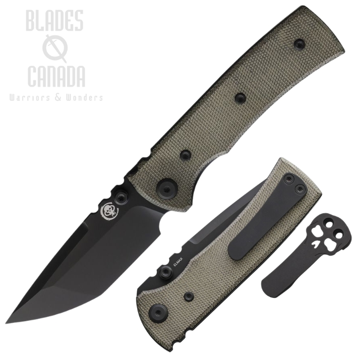 (image for) Chaves Redencion Street Folding Knife, Elmax Black Tanto, Micarta Black, 14461