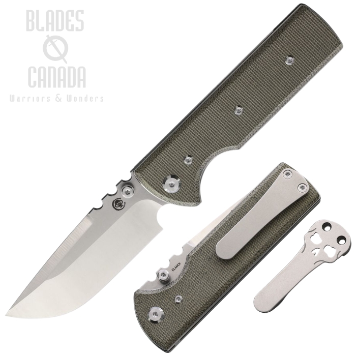 Chaves NTAK Redencion Folding Knife, Elmax SW/Satin Drop Point, Micarta Green, 14470 (image for) Chaves NTAK Redencion Folding Knife, Elmax SW/Satin Drop Point, Micarta Green, 14470