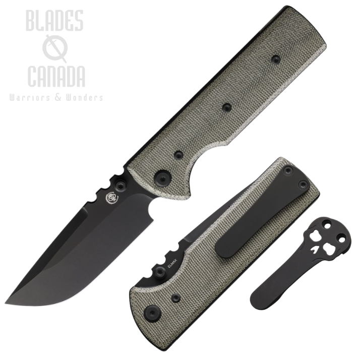 (image for) Chaves NTAK Redencion Folding Knife, Elmax Black Drop Point, Micarta Green, 14472